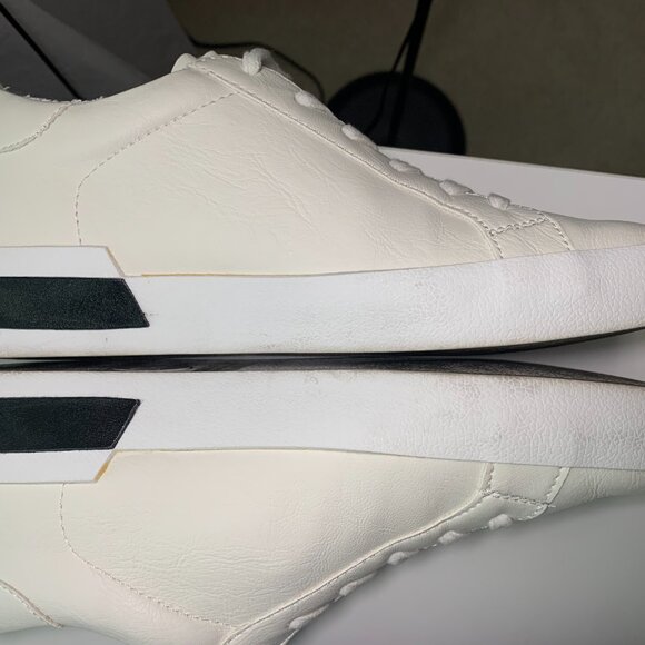 Low top Athleisure sneakers, off-white, black, and tan, size 9 by Maker's Shoes - Picture 9 of 13